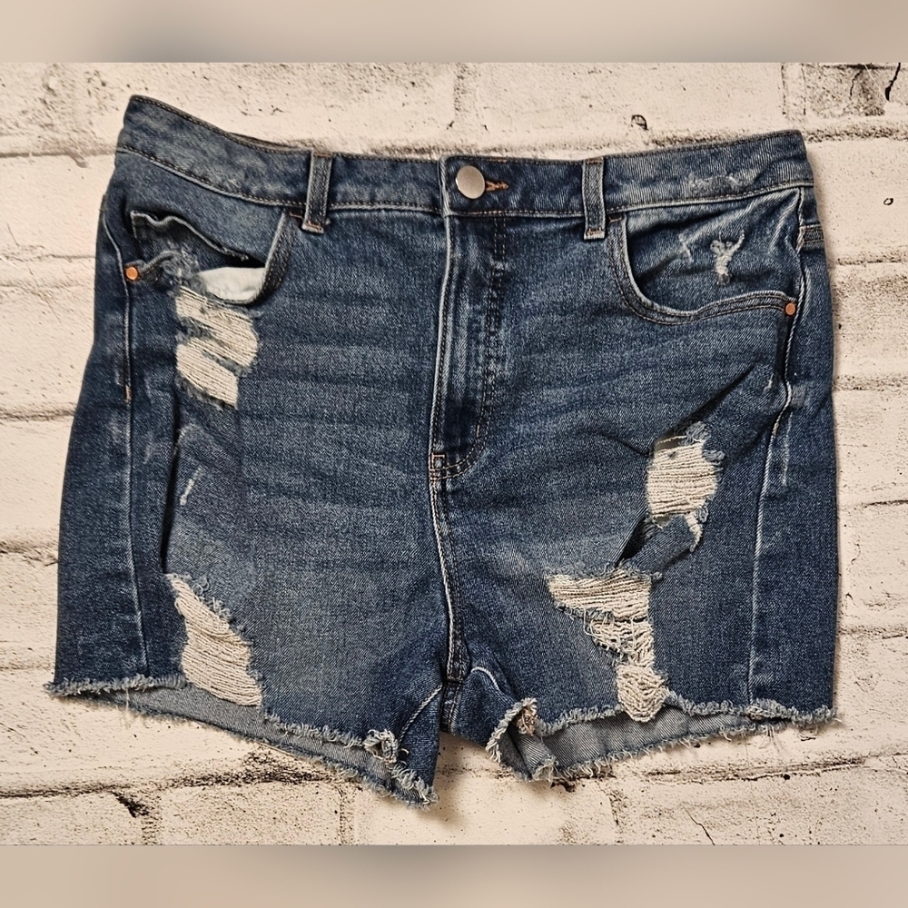 NOBO Distressed Denim Shorts Frayed Cutoff Festival Jean Shorts